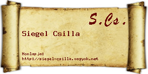 Siegel Csilla névjegykártya